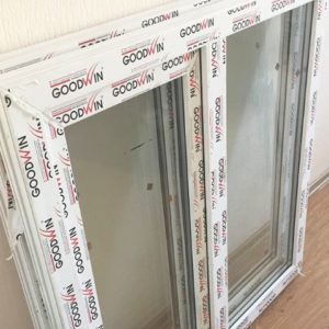 Двустворчатые пвх окна 1400х1200 (140 на 120 см)